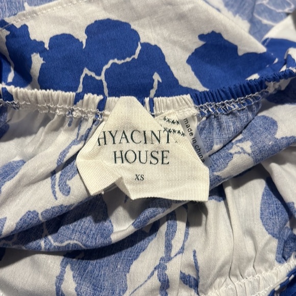 Tuckernuck Hyacinth House Blue Floral Fiori Puff Sleeve Blouse NWT Size XS - Picture 9 of 11